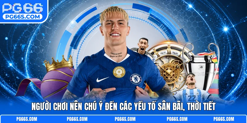 Người chơi nên chú ý đến các yếu tố sân bãi, thời tiết